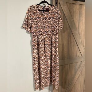 Elegant Multicolor Patterned Dress